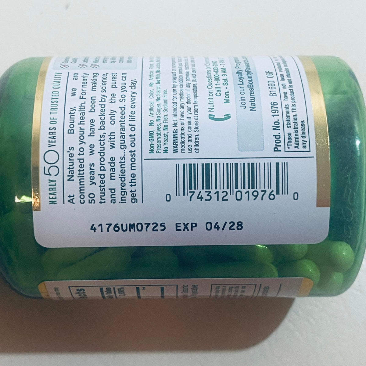 Nature's Bounty Niacin 500mg Dietary Supplement 120 Capsules EXP 4/28