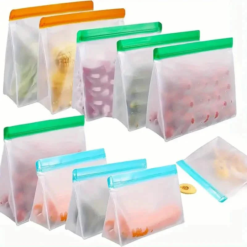Reusable Silicone Food Storage Bags — 3-Piece Set