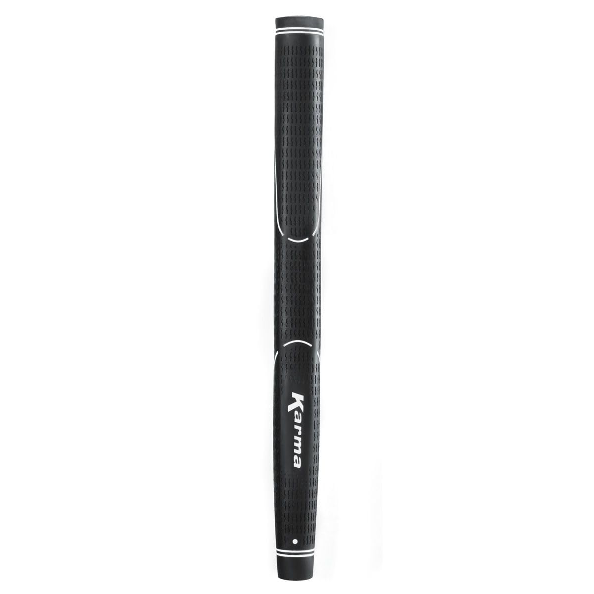 Karma Velour Standard Putter Grip, Black with White Logo