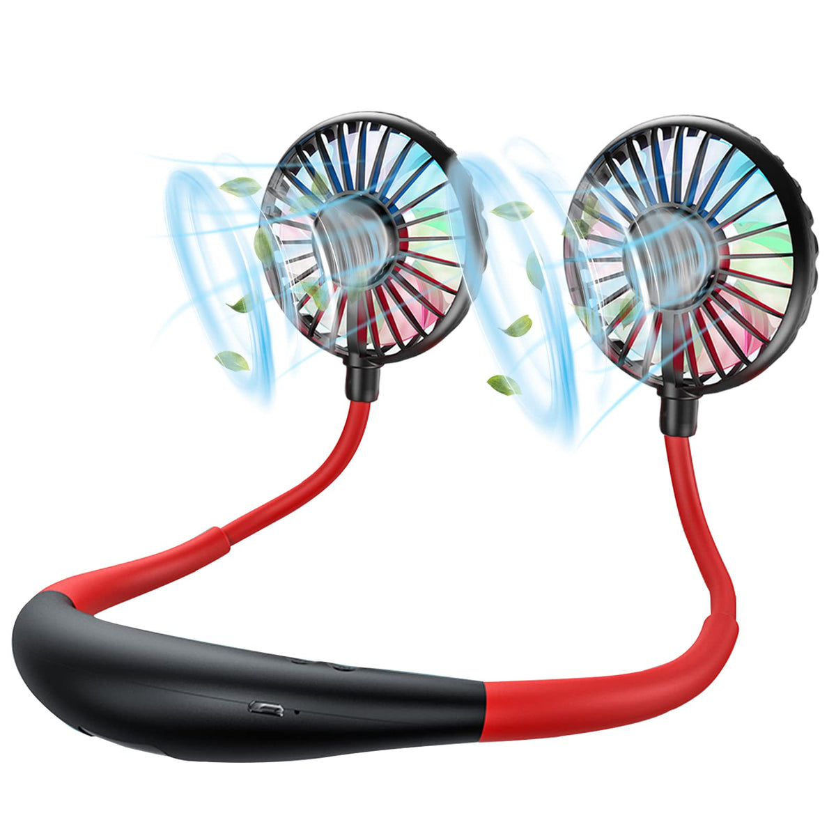 USB Rechargeable Neck Fan, Hands Free, 10 Hours