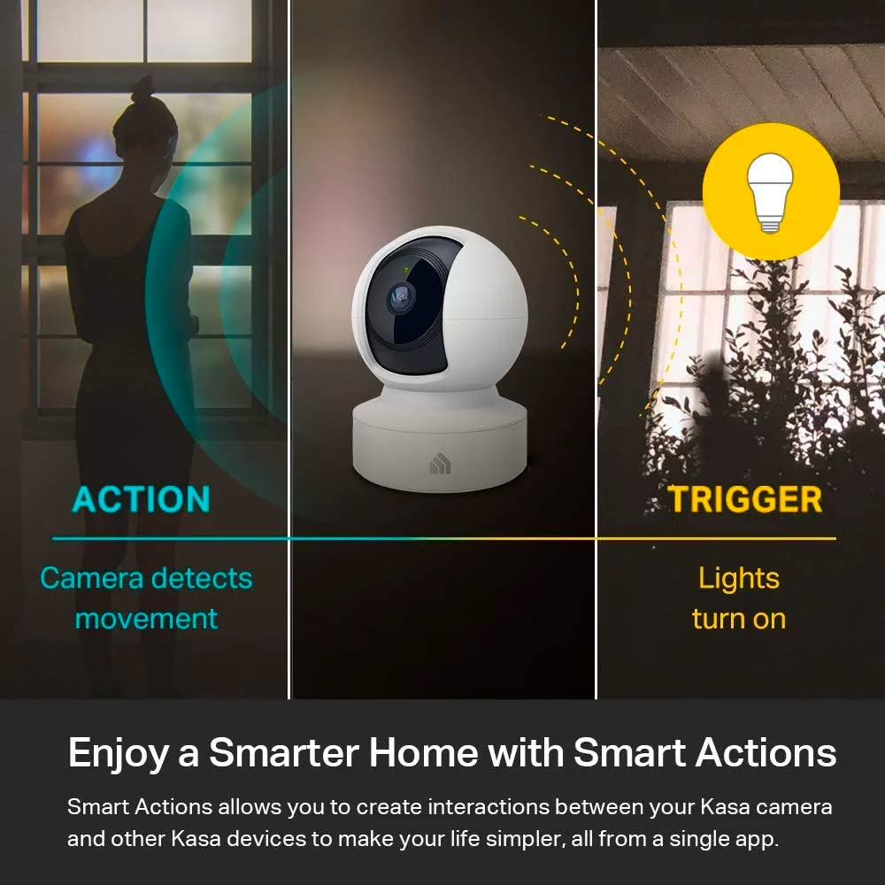 Kasa Indoor Pan/Tilt Smart Security Camera, 1080p, Night Vision