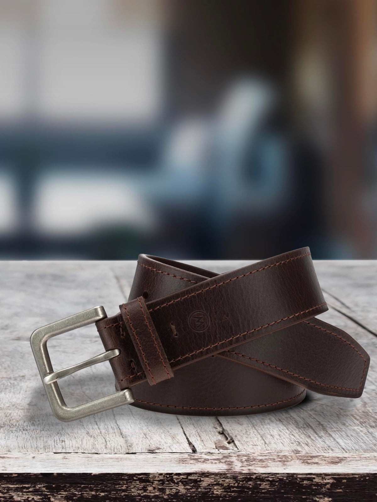 Wrangler Men's Leather Casual Dress Belt for Jeans, Brown, 36