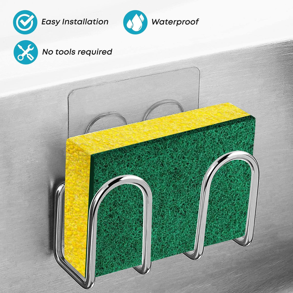 Adhesive Stainless Steel Sink Caddy