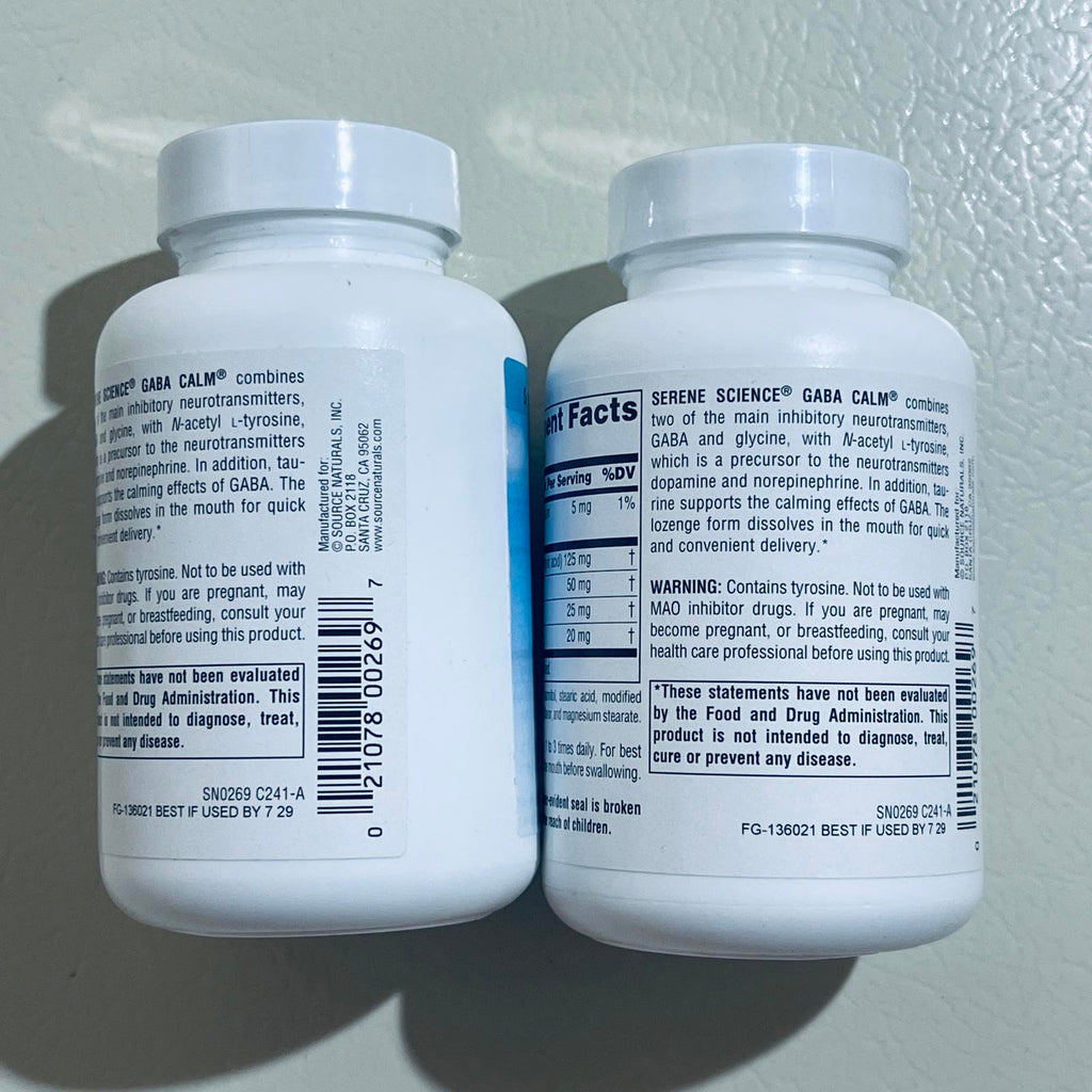 Source Naturals Serene Science GABA Calm, Orange, 240 Lozenges, 7/2029