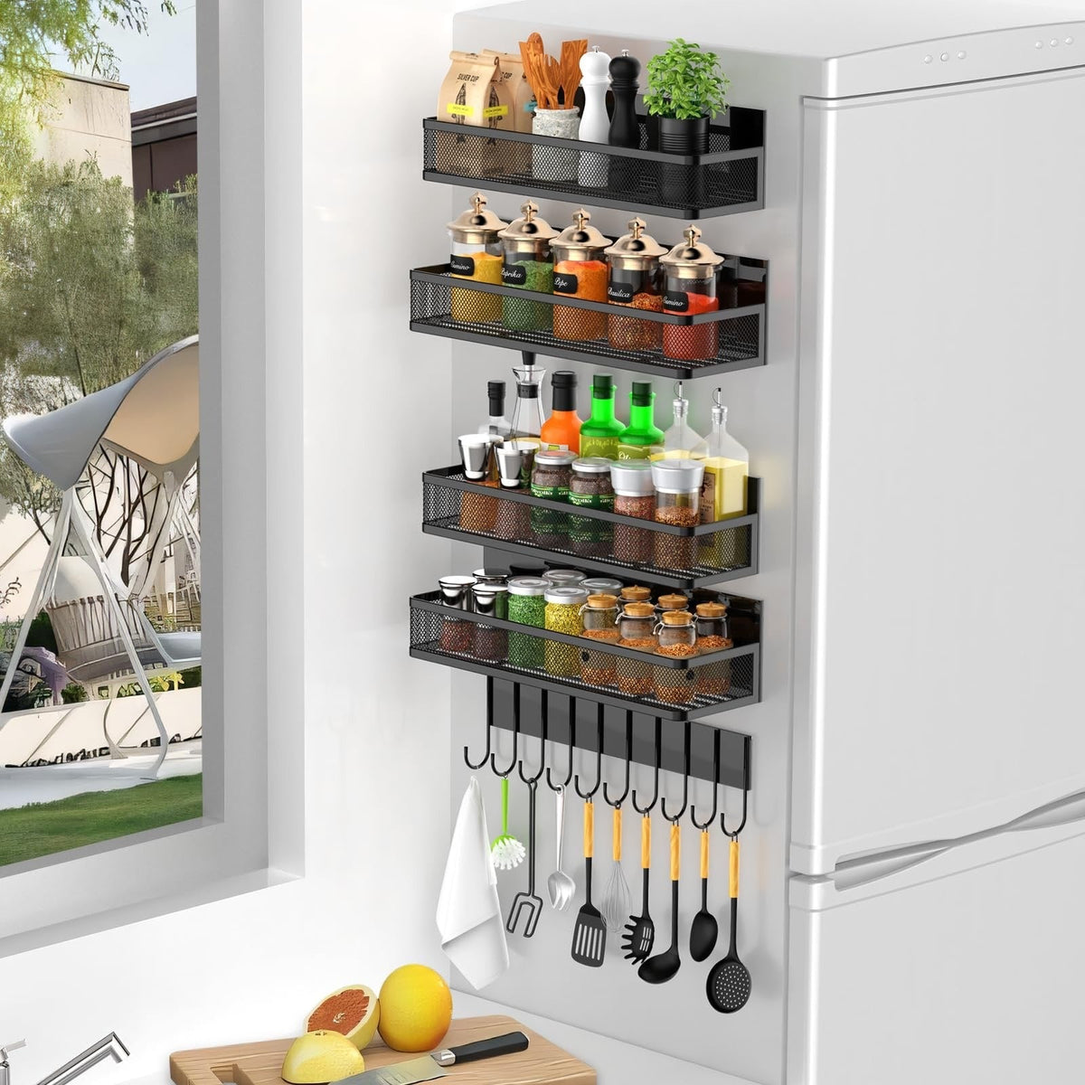 Magnetic Refrigerator Spice Rack