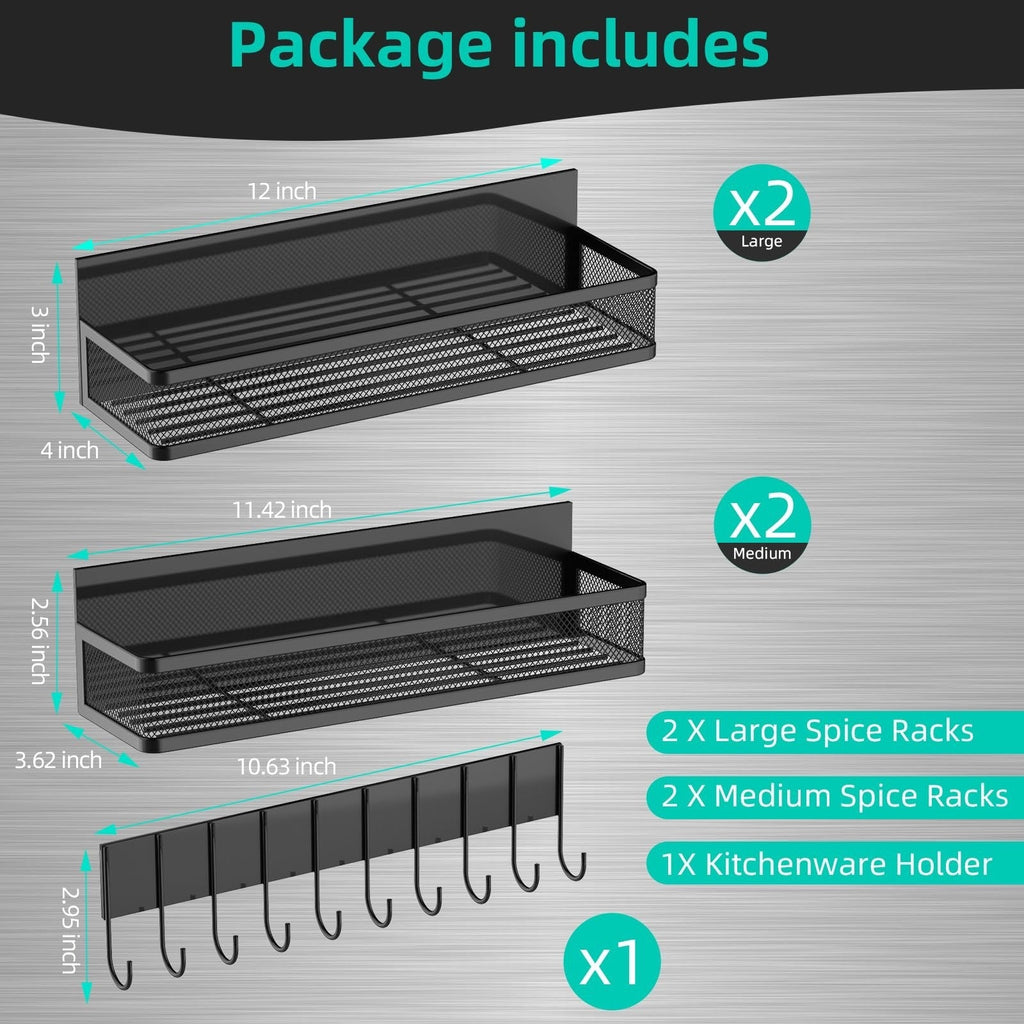 Magnetic Refrigerator Spice Rack