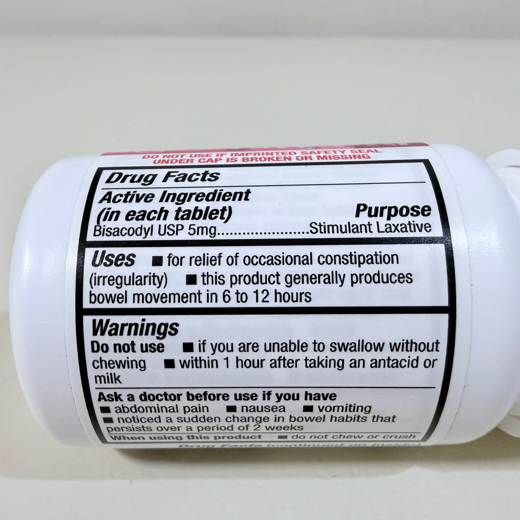 HealthA2Z Women's Laxative Bisacodyl 5 mg, 250 Tablets, EXP 02/2028