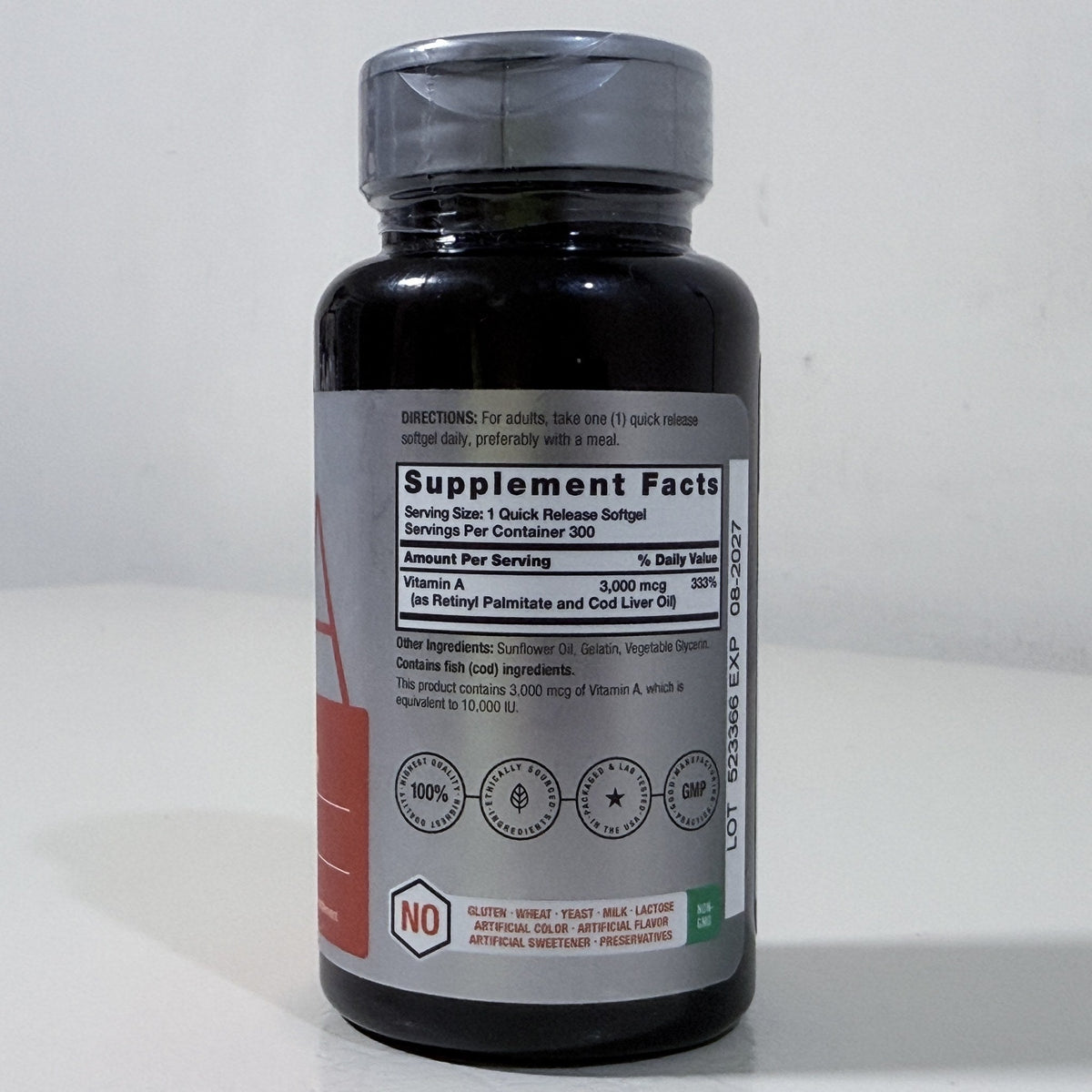 Horbaach Vitamin A 10,000 IU, 300 Softgels, Exp 08/2027