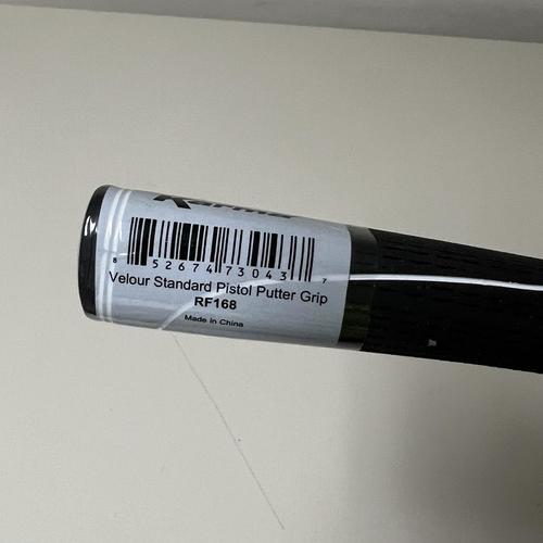 Karma Velour Standard Putter Grip, Black with White Logo
