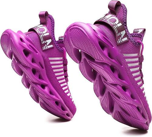 Men's Slip On Breathable Walking Shoes, Lightweight, US 8, Purple