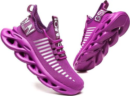 Men's Slip On Breathable Walking Shoes, Lightweight, US 8, Purple