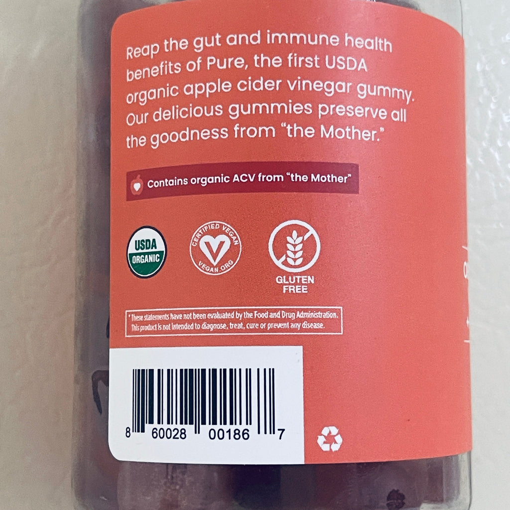 WellPath Organic Apple Cider Vinegar Gummies, 60 Ct, EXP 09/2027