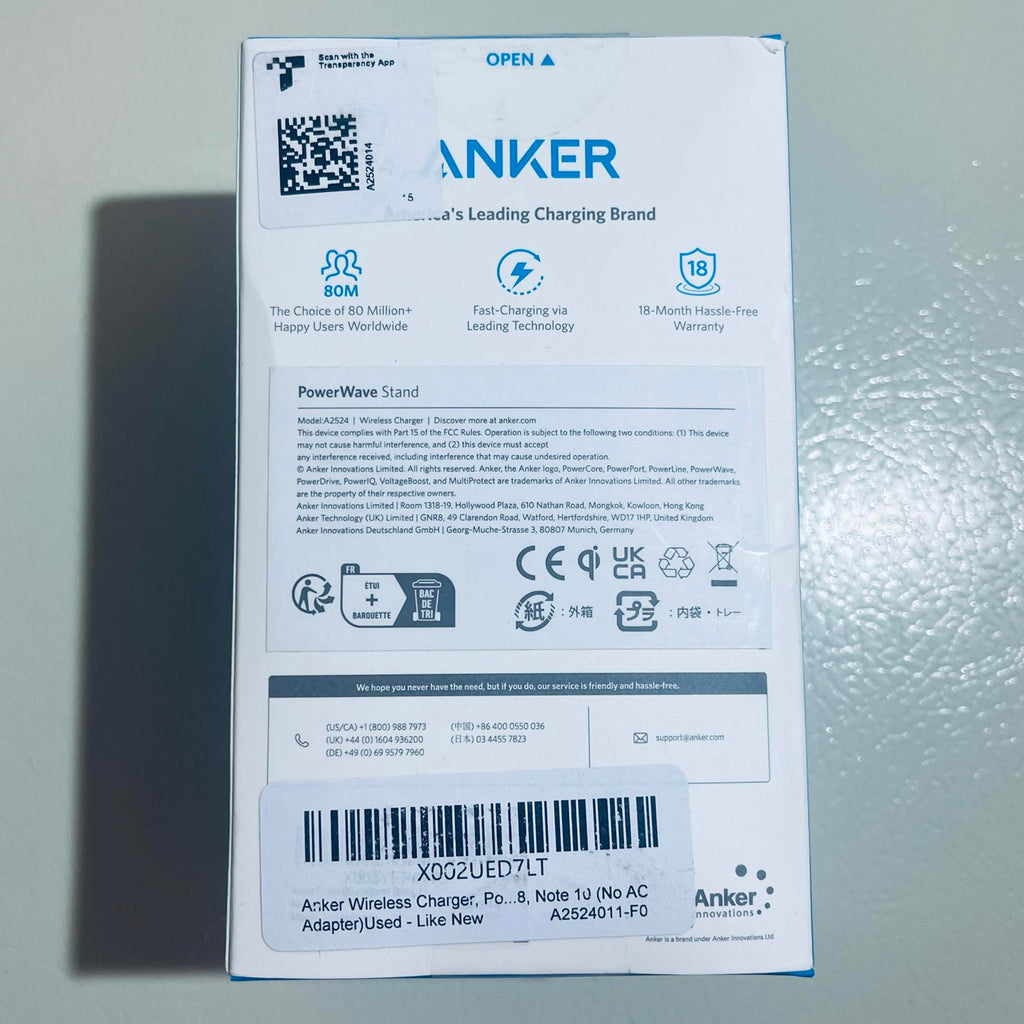 Used - Anker 313 Wireless Charging Stand, Qi-Certified