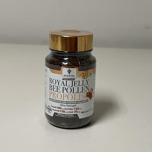 Bee and You Royal Jelly Tablets, Propolis & Bee Pollen, 60ct EXP 12/26