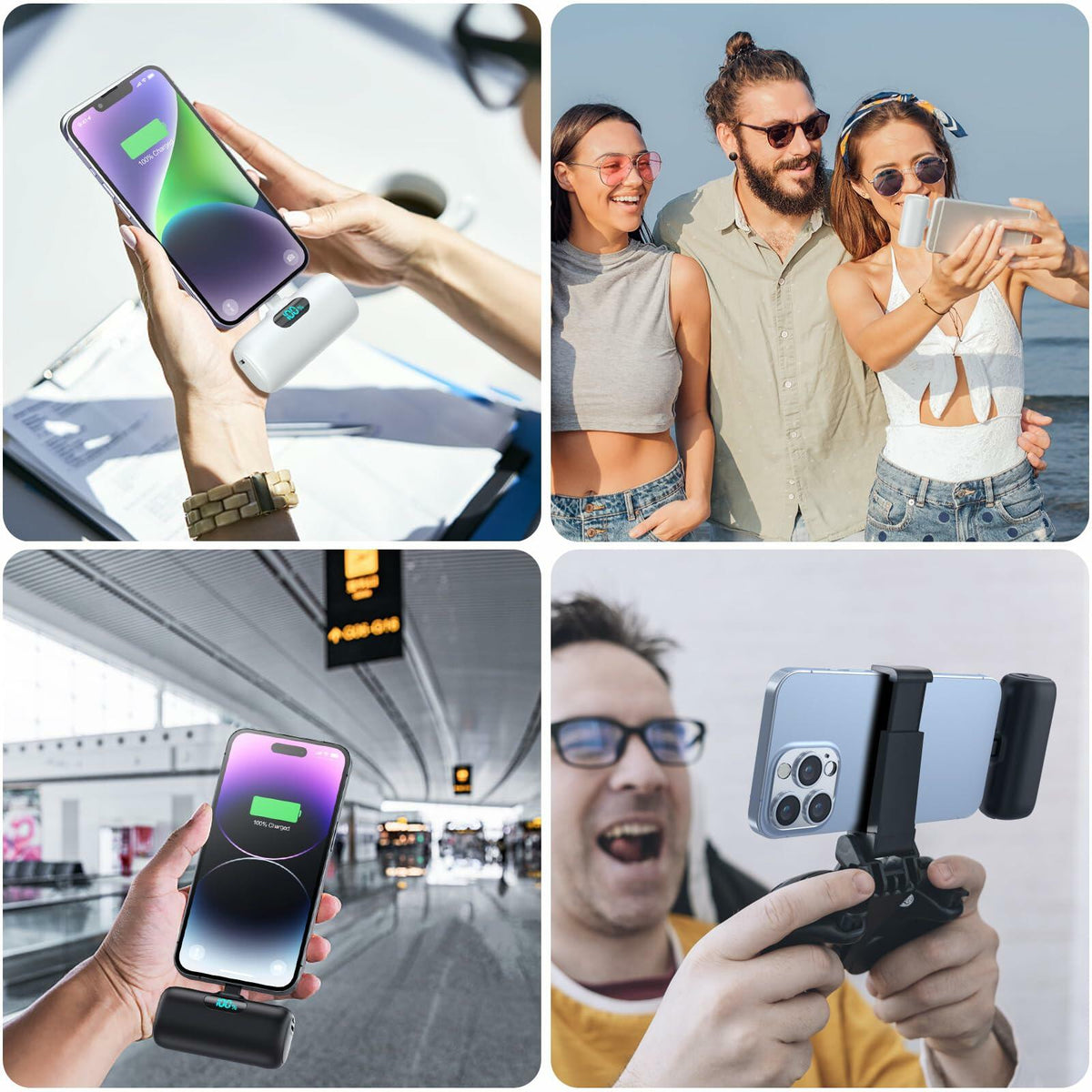 2-Pack Small Portable Charger for iPhone, 5000mAh PD Power Bank